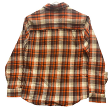 Load image into Gallery viewer, Marmot Shirt Adult Medium Orange Button Up Flannel Plaid Casual Pocket Mens