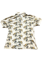 Load image into Gallery viewer, Jantzen Shirt Adult Medium Beige AOP Floral Hawaiian Aloha Casual Polo Mens