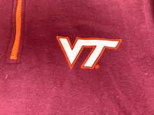 Load image into Gallery viewer, Virginia Tech Sweatshirt Adult Medium Maroon 1/4 Zip Fleece NCAA Hokies E5 Mens