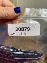 Load image into Gallery viewer, Dress Forum Jumpsuit Womens Small Navy White Stripes Wide Leg Romper Pants NWT