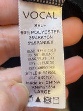 Load image into Gallery viewer, Vocal Sweater Women Large Black Zipper Eyelet Riveted Rayon Steampunk NWOT