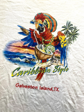 Load image into Gallery viewer, VTG Parrot Shirt Adult Extra Large Dingy White Caribbean Galveston Island Mens
