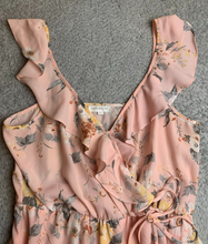 Load image into Gallery viewer, Socialite Dress Womens Extra Large Peach Ruffle Wrap Midi Asymmetric Boho Flared