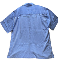 Load image into Gallery viewer, Clench Jeans Shirt Adult 2XL Blue Subliminal Ombre AOP Pattern Pocket Button Men