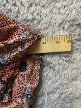 Load image into Gallery viewer, Ellos Dress Womens 5X Peach AOP Flower Boho Rayon Tiered Lagenlook Plus Maxi