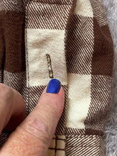 Load image into Gallery viewer, Bare Fox Shirt Adult 2XL XXL Brown Beige Plaid Western Cowboy Flap Pockets Mens