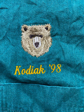Load image into Gallery viewer, VTG Kodiak Shirt Womens 2XL XXL Kelly Green Embroidered Brown Grizzly Bear 90s