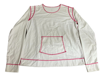 Load image into Gallery viewer, Athleta Rash Guard Womens Large White Summer Shade Kangaroo Pocket Swimwear