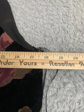 Load image into Gallery viewer, Max Studio Shirt Women Small Black AOP Floral Halter Boho Blouse Nylon Rayon NWT