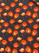 Load image into Gallery viewer, CAbi Shirt Womens Medium Black Vermillion AOP Flanders Poppy Boxy Split Boho