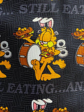Load image into Gallery viewer, Vintage Garfield Neck Tie Adult Black AOP Cartoon Comic Paws Addiction Mens