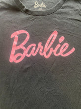 Load image into Gallery viewer, Barbie Shirt Womens Extra Large Black Oversized Script Logo Streetwear Ladies
