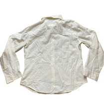 Load image into Gallery viewer, Vintage Accent Shirt Womens Extra Large White Button Up Linen Blend Collared USA