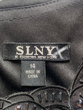 Load image into Gallery viewer, SLNY Dress Womens 14 Medium Sequins Tiered Sleeveless Cocktail Party Ladies