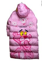 Load image into Gallery viewer, KiKiMax Jacket Womens 1X Pink Panther Quilted Parka Hoodie 90s Zip Up Plus Lady