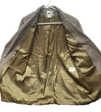 Load image into Gallery viewer, Vintage Leslie Fay Jacket Women 12 Petite (42) Wool Houndstooth Earth Tone Plaid