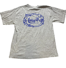 Load image into Gallery viewer, VTG Cowboy Up Gear Shirt Adult Large Gray Pocket Rodeo Horse Western Bronc Mens