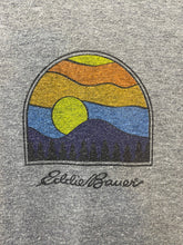 Load image into Gallery viewer, Eddie Bauer Shirt Adult Extra Large Gray Colorful Sunset Art Artsy Mountain Mens