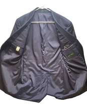 Load image into Gallery viewer, Ralph Lauren Suit Coat Adult 42L Navy Blue Pinstripe Blazer Sport Pure Wool Mens