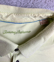 Load image into Gallery viewer, Tommy Bahama Shirt Adult Extra Large White Green Striped Preppy Golf Polo Mens