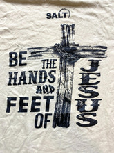 Load image into Gallery viewer, Jesus Shirt Womens Large Beige Salt Sandhill Christian Be The Hands and Feet