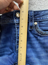 Load image into Gallery viewer, Rock Revival Jeans Womens 25x29 Blue Denim Meri Whiskered Boot Cut Studded