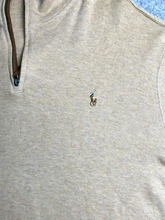 Load image into Gallery viewer, POLO Ralph Lauren Sweater Adult 2XL XXL Beige Estate Rib 1/4 Zip Pullover Mens