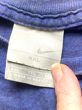 Load image into Gallery viewer, Vintage Nike Shirt Adult 2XL XLL Blue Mini Swoosh Logo Silver Tag Y2k 00s Mens