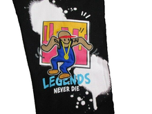 Load image into Gallery viewer, Rebel Minds Pants Womens Extra Large Black Jogger Sweatpants Legends Never Die