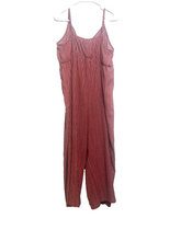 Load image into Gallery viewer, Angie Jumpsuit Womens 2X Brick Red Striped Wide Leg Hippie Indie Plus Ladies