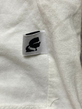 Load image into Gallery viewer, Karl Lagerfeld Paris Shirt Womens Extra Large Ivory Oversized Rhinestones Ladies