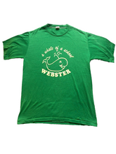 Load image into Gallery viewer, VTG Whale Shirt Womens Medium Green School Webster Single Stitch 70s Ladies