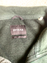 Load image into Gallery viewer, Prana Sweatshirt Adult Large Forest Green 1/4 Zip Hemp Blend Stretch Tencel Mens