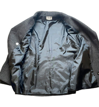 Load image into Gallery viewer, Mario De Pinto Pea Coat Womens Extra Large Gray Double Breasted Wool Nylon USA