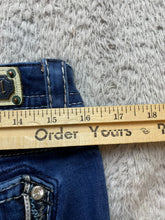 Load image into Gallery viewer, Rock Revival Jeans Womens 25x29 Blue Denim Meri Whiskered Boot Cut Studded