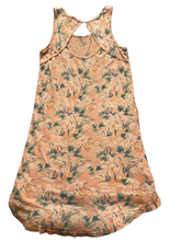 Load image into Gallery viewer, Fresh Produce Dress Womens Small Peach Cut Out AOP Flower Boho Summer Sample USA