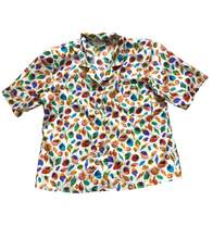 Load image into Gallery viewer, VTG Notations Shirt Womens Medium AOP Seashells Seashellcore Beachy Oversized