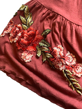 Load image into Gallery viewer, Always Indigo Shirt Womens 2X Maroon Boho Hippie Blouse Embroidered Ladies