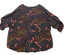 Load image into Gallery viewer, Torrid Shirt Womens 5 5X Black AOP Flower Rayon Spandex Boho Peasant Blouse Plus