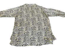 Load image into Gallery viewer, Zara Shirt Womens Large Green Yellow Black Leopard Print Flowy Oversized Blouse