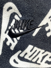 Load image into Gallery viewer, Nike Sweatshirt Adult Medium Black White Hoodie Allover Print Fleece Swoosh Mens
