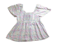 Load image into Gallery viewer, Ingrid Isabel Shirt Womens Large Multicolor Plaid Tie Front Rayon Stretch Blouse