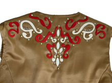 Load image into Gallery viewer, On The Rail Clothing Vest Adult Small Brown Zip Up Western Cowboy Rhinestone Men