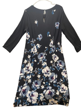 Load image into Gallery viewer, White House Black Market Dress Women Medium AOP Flower Boho Sheath MSRP $110 NWT