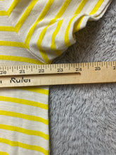 Load image into Gallery viewer, Umgee USA Shirt Womens Large Yellow White Striped Oversized Tie Knot Ladies