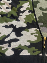 Load image into Gallery viewer, Ashley Stewart Sweater Womens 26 Black Green Camo Zip Up Cardigan Plus Ladies