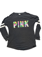 Load image into Gallery viewer, PINK Victoria’s Secret Shirt Womens Medium Black Oversized Cut Out Open Back