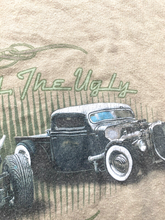 Load image into Gallery viewer, Newport Blue Shirt Adult 3XLT Beige 'The Good The Bad The Ugly' Car Show Mens