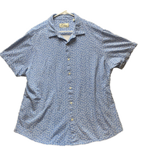 Load image into Gallery viewer, California Shirt Co Adult Extra Large Blue AOP Flower Button Up Hawaiian Mens