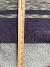 Load image into Gallery viewer, Torrid Sweater Womens 2 Purple Pink Striped Rayon Blend Open Front Cardigan